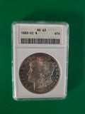 1883 CC MORGAN DOLLAR ANACS MS 62