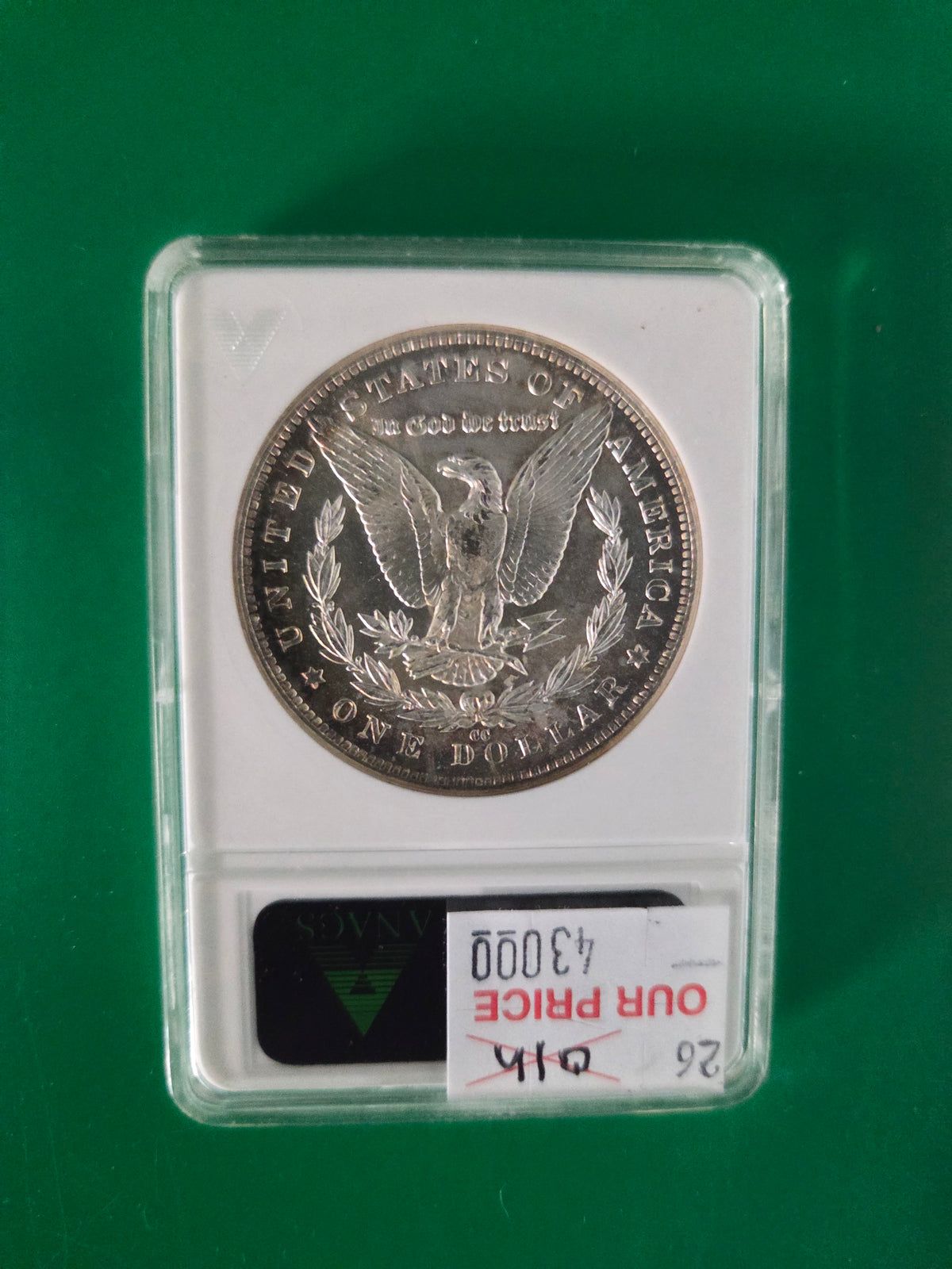 1883 CC MORGAN DOLLAR ANACS MS 62