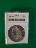 1885 CC MORGAN DOLLAR ANACS MS63