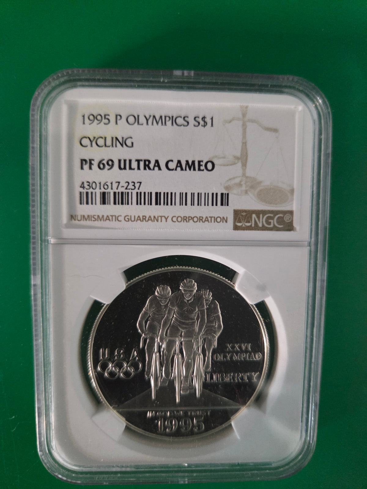 1995 P OLYMPICS CYCLING NGC PF 69UC