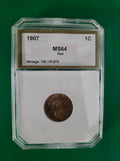 1907 INDIAN CENT  PCI MS64 RED