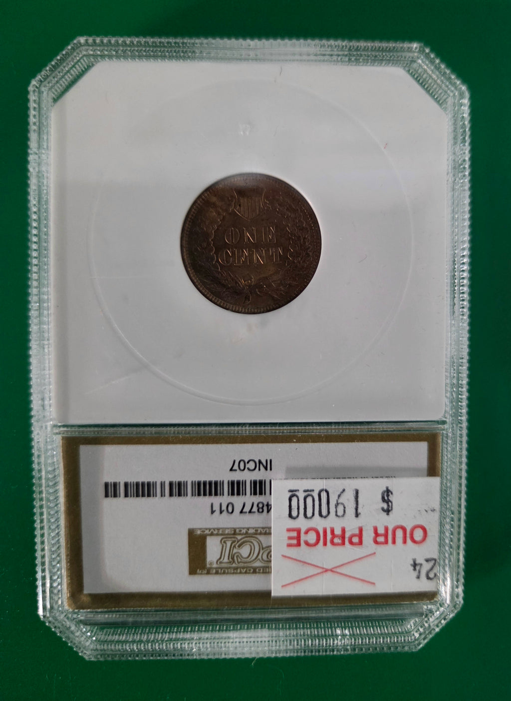 1907 INDIAN CENT  PCI MS64 RED