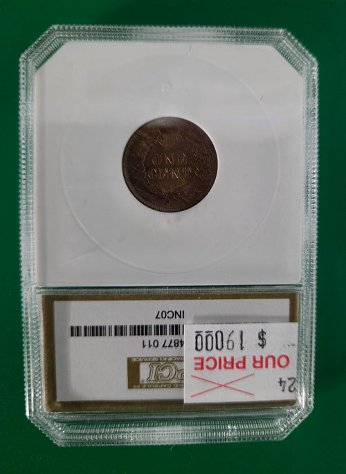 1907 INDIAN CENT  PCI MS64 RED