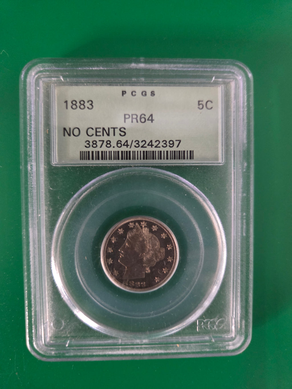 1883 N/C LIBERTY NICKEL  PCGS PR64