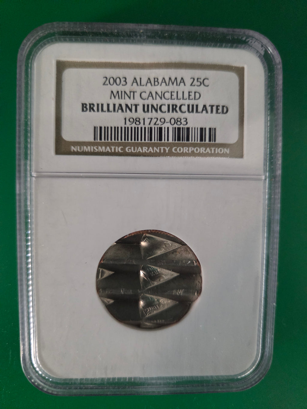 2003 ALABAMA CANCELLED QUARTER NGC BU