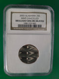 2003 ALABAMA CANCELLED QUARTER NGC BU