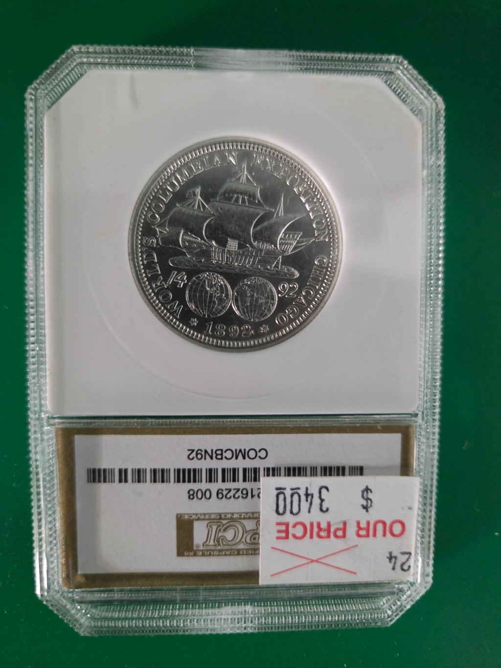 1892 COLUMBIAN HALF DOLLARS PCI MS60