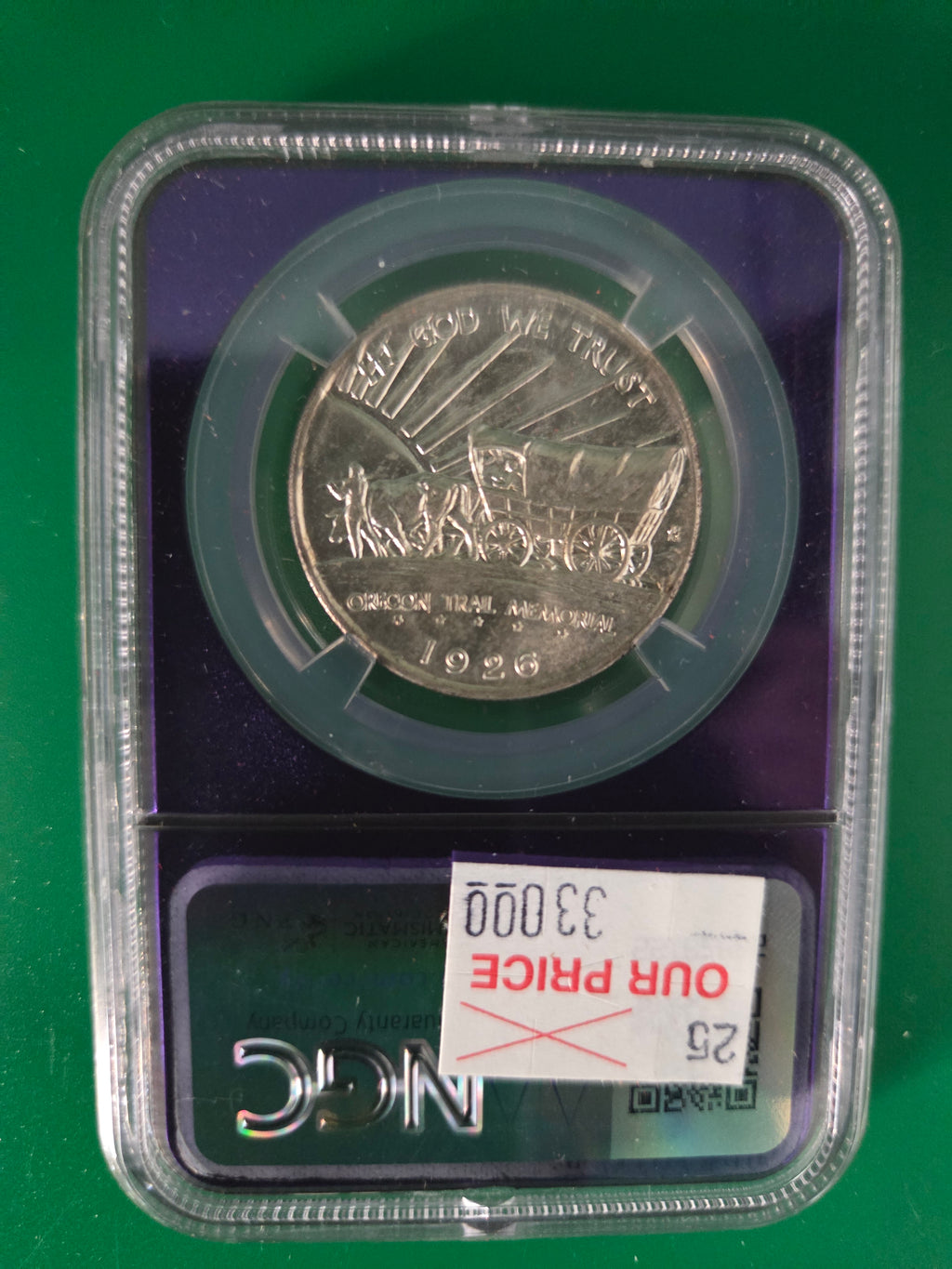 1926 S OREGON TRAIL HALF DOLLAR NGC 9.5=MS65
