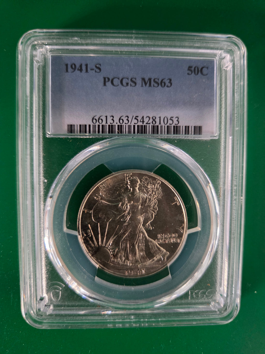1941 S WALKING LIBERTY HALF DOLLAR  PCGS MS63
