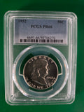 1952 FRANLIN HALF DOLLAR PCGS PRF 66