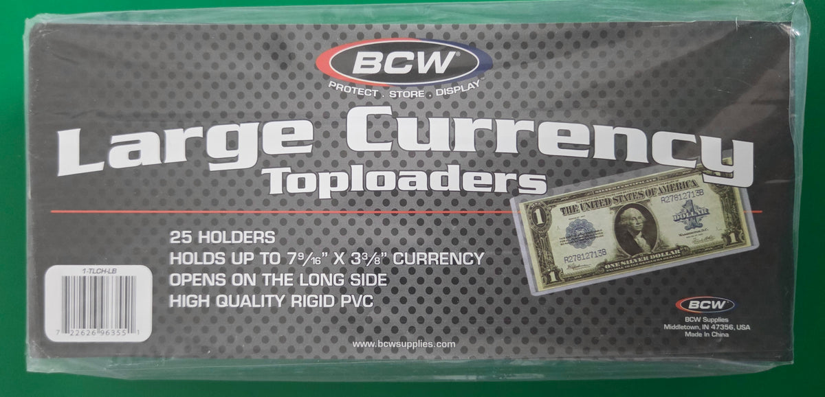 Top Loading Heavy Duty Large Currency Holder  Pack of 25