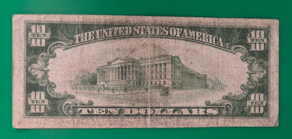 1934 A NORTH AFRICA $10 NOTE  F-2308  FINE