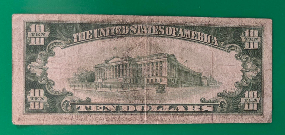 1934 A NORTH AFRICA $10 NOTE  F-2308  FINE