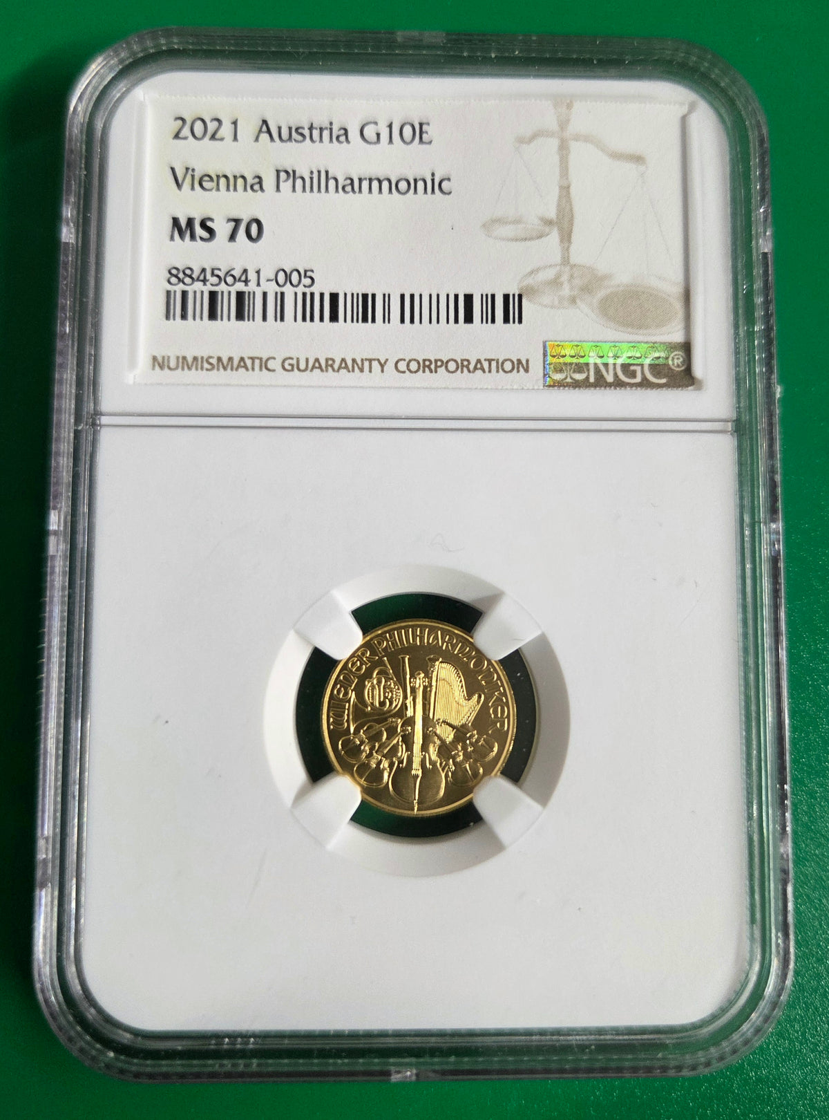 2021 AUSTRIA GOLD 10E NGC MS70