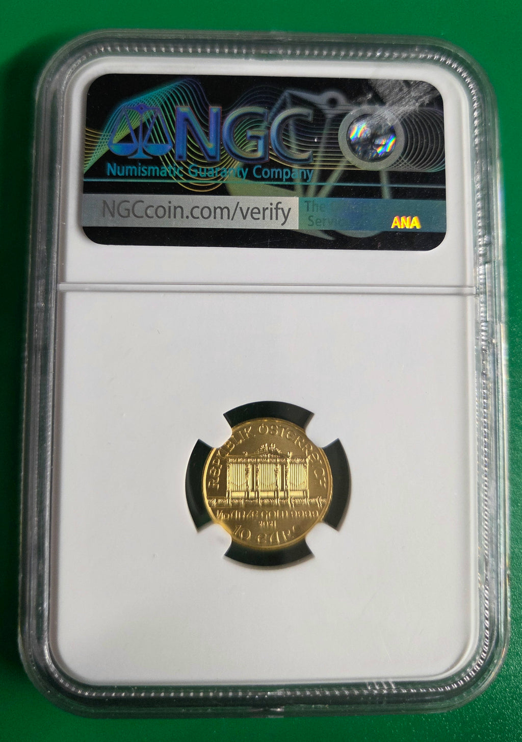 2021 AUSTRIA GOLD 10E NGC MS70