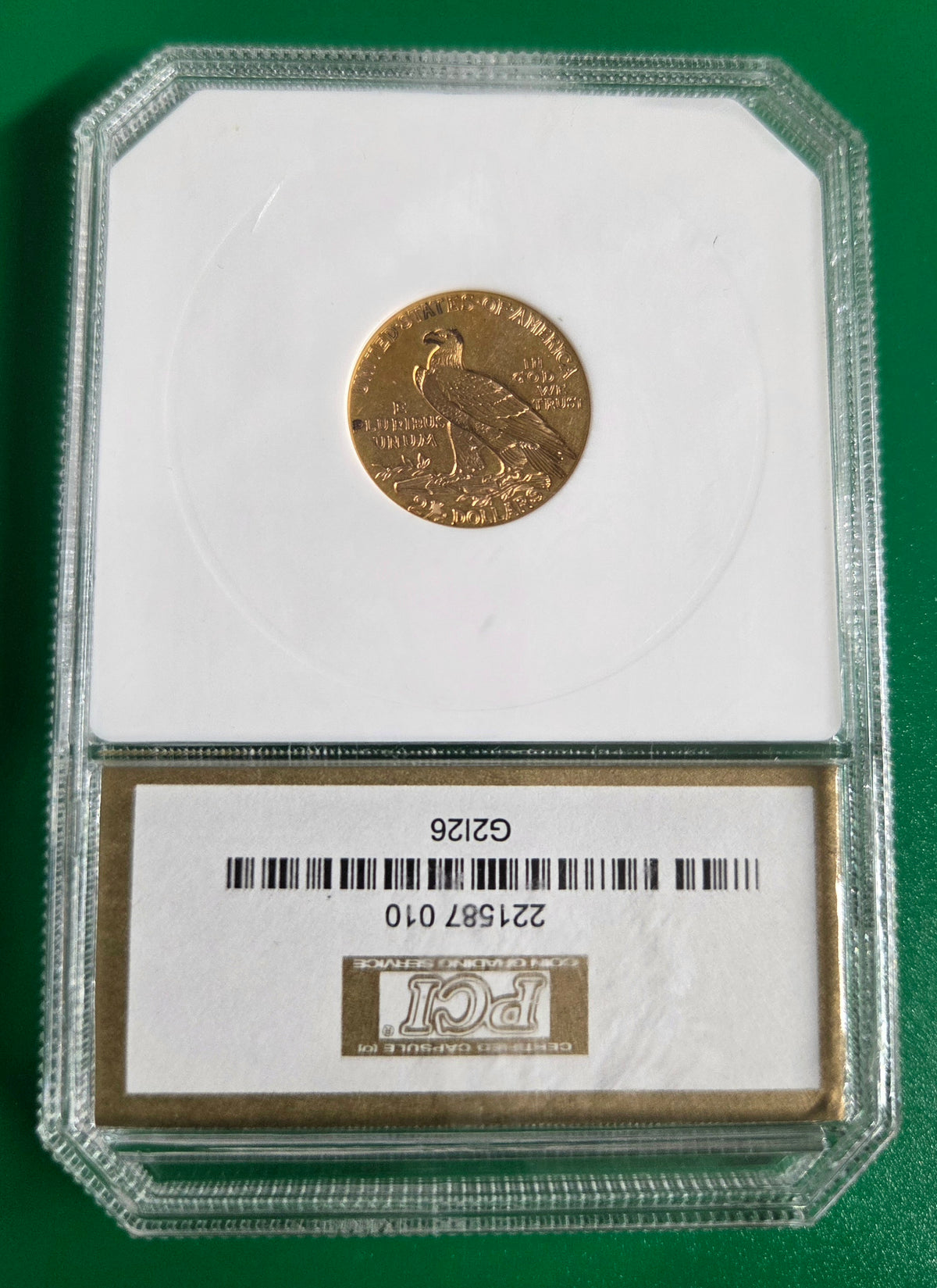 1926 $2.50 INDIAN GOLD PCI  EF-45