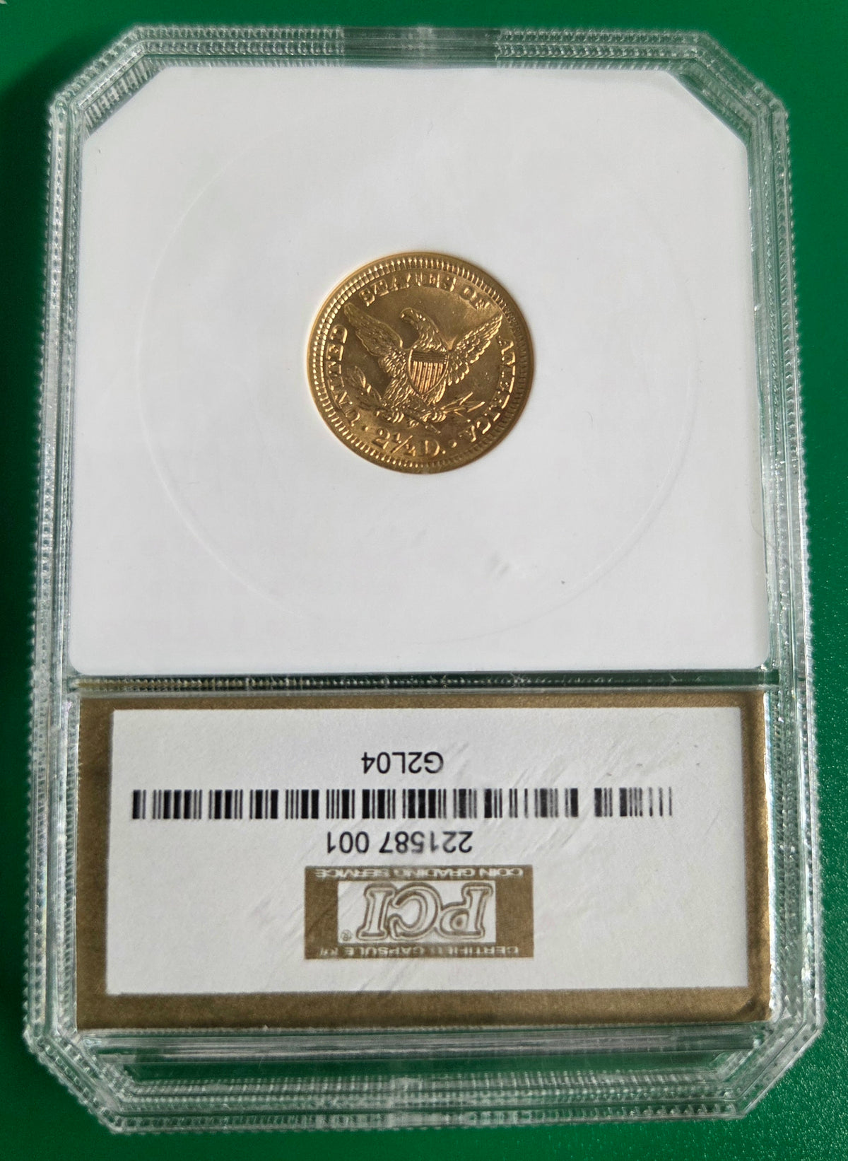 1904 2 1/2 LIBERTY GOLD PCI AU58