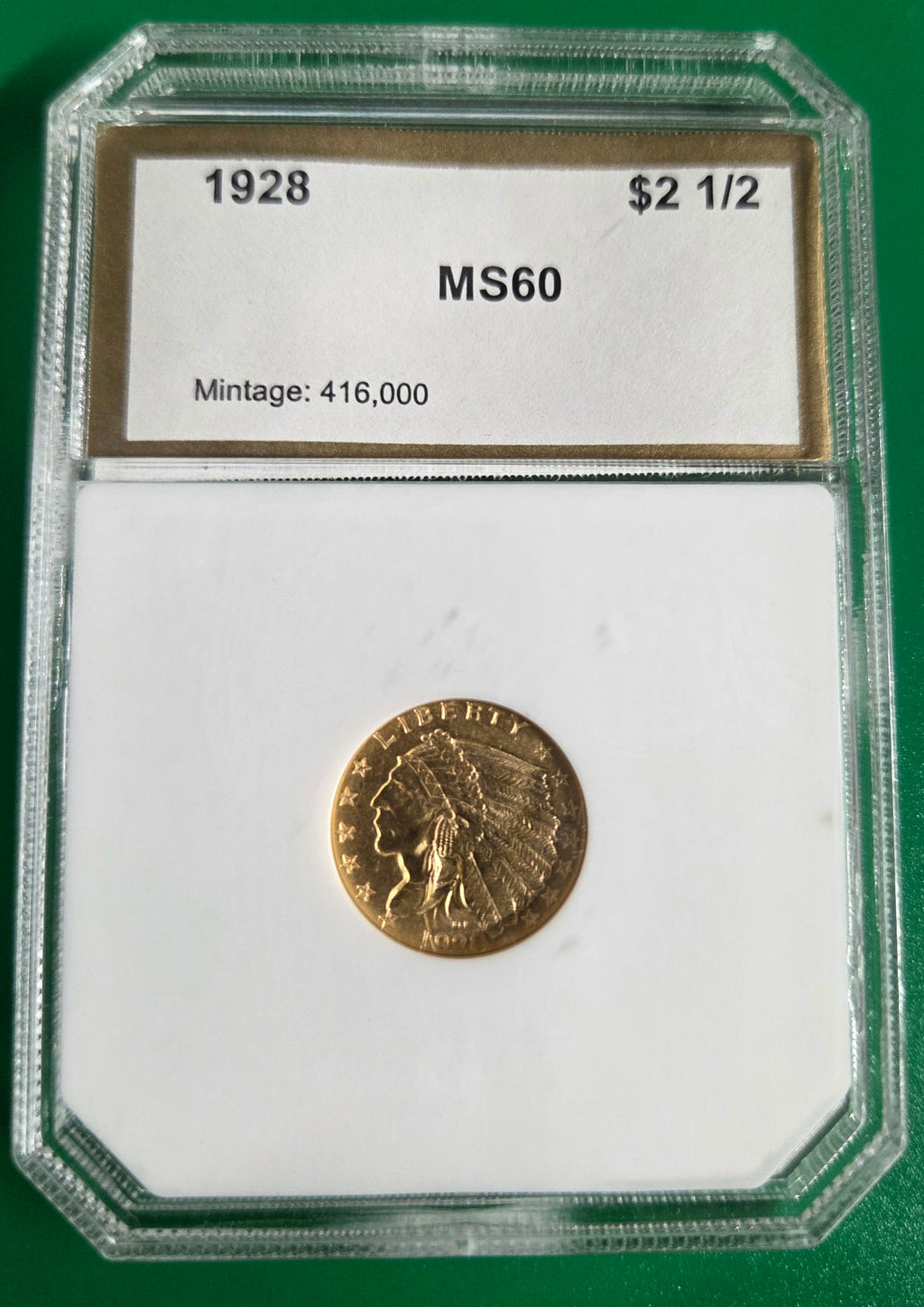 1928 2 1/2 GOLD INDIAN