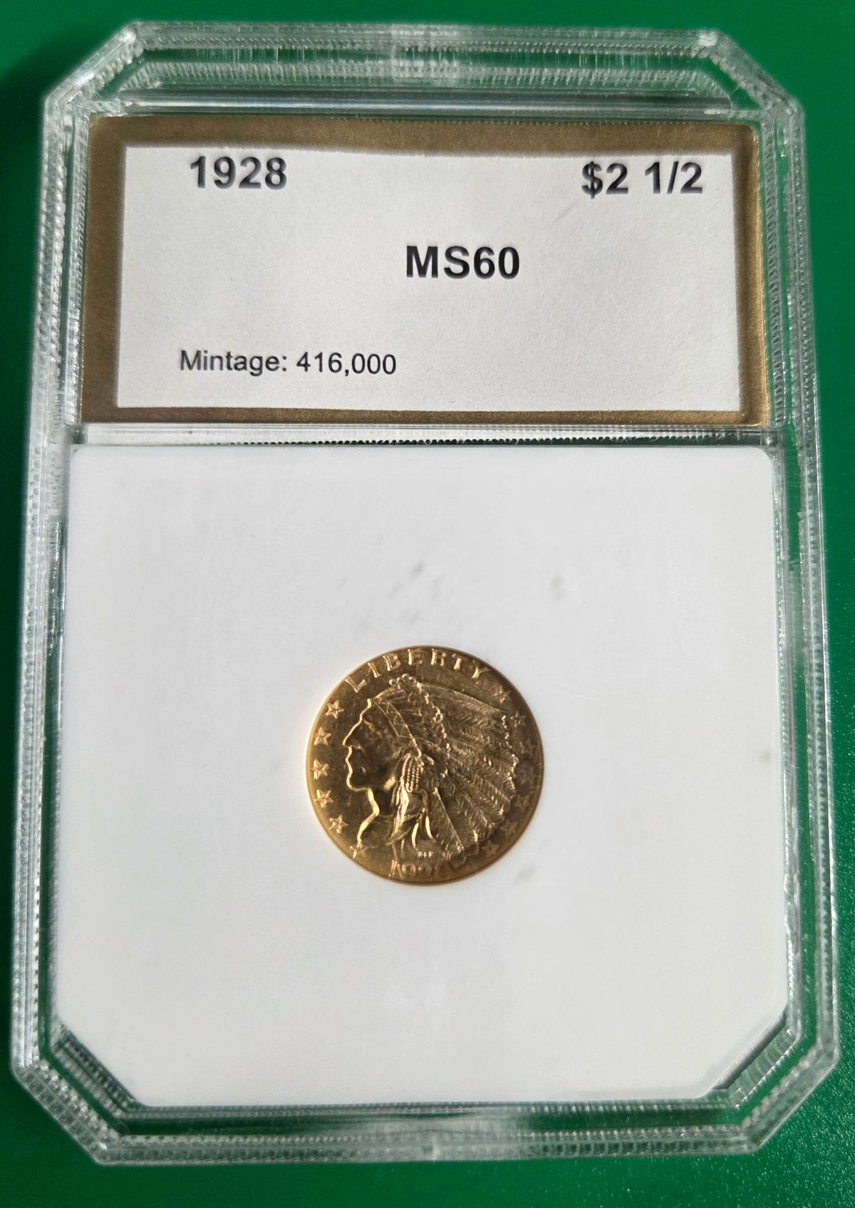 1928 2 1/2 GOLD INDIAN