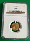 1929 2 1/2 GOLD INDIAN NGC MS 62