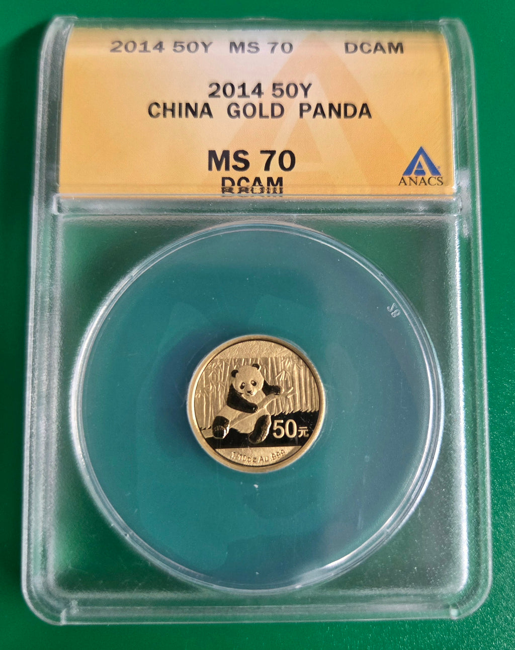 2014 1/10 GOLD CHINESE PANDA MS 70