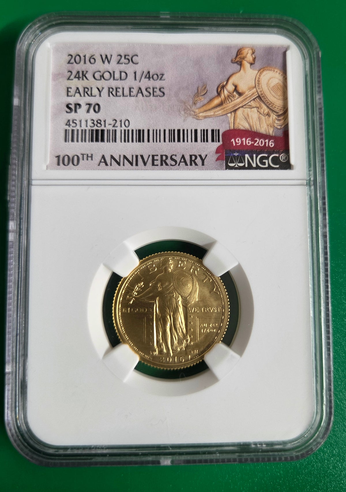 2016 W 1/4 OZ NGC SP70
