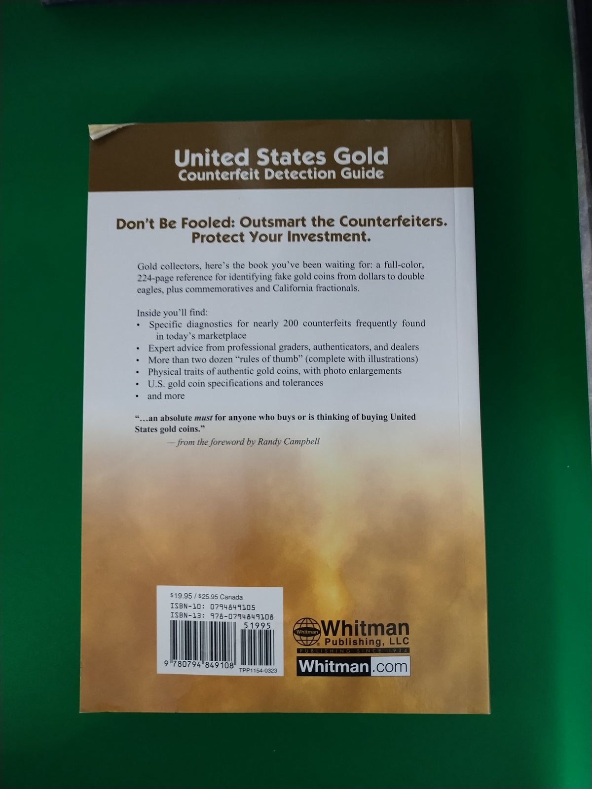 UNITED STATES GOLD COUNTERFEIT DETECTION GUIDE