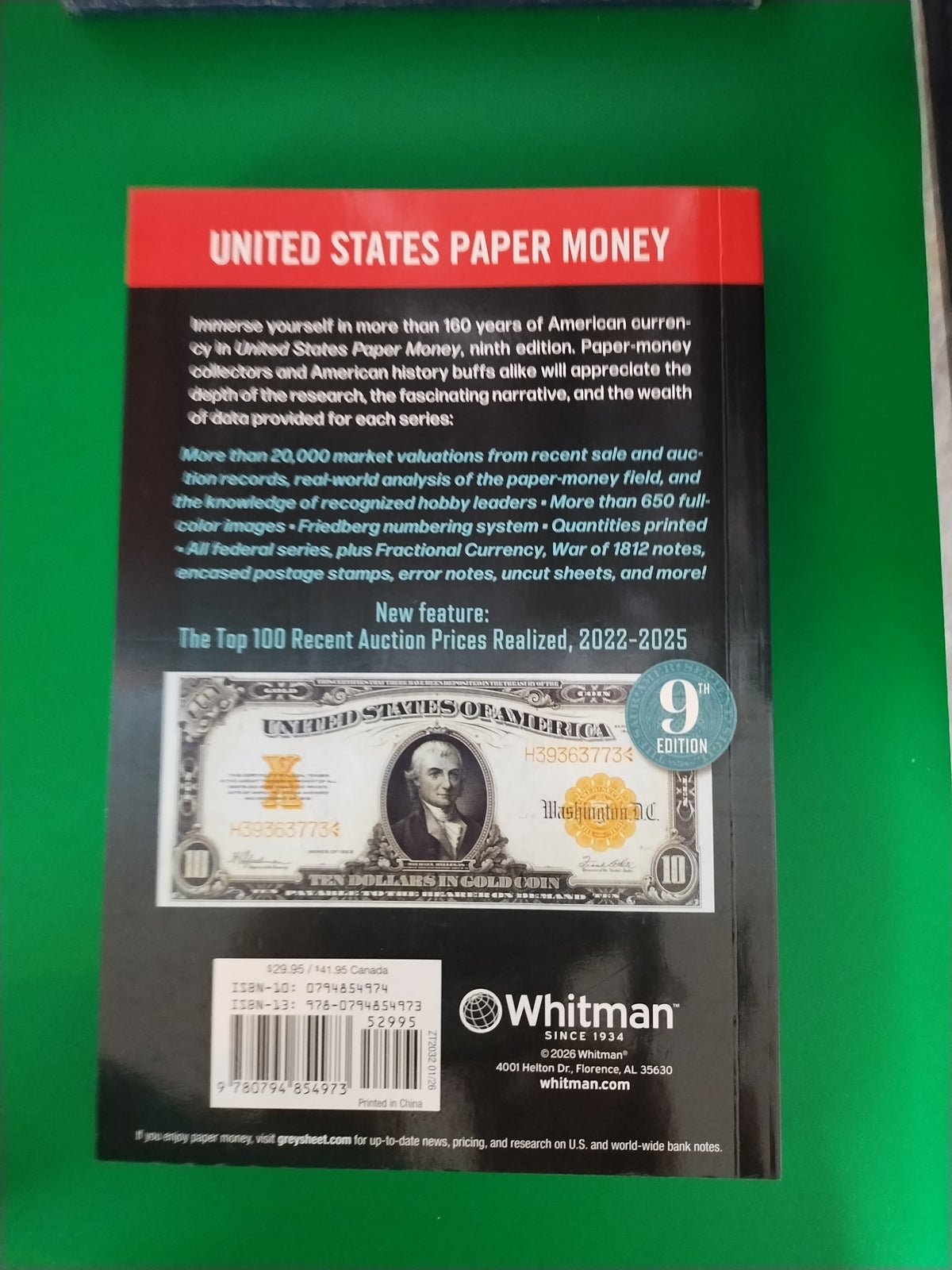 REDBOOK OF US PAPER MONEY